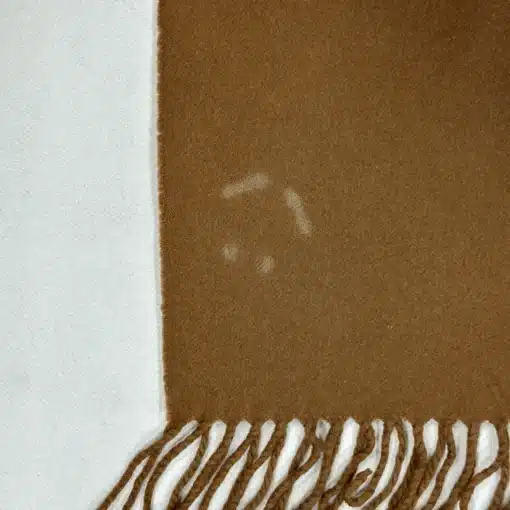 Louis Vuitton LV 100% Cashmere Camel Brown Scarf - Image 4