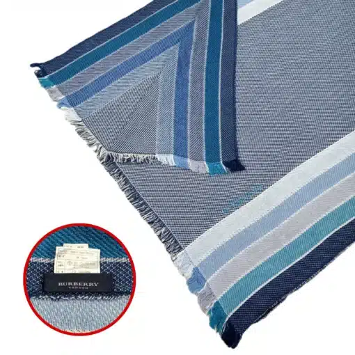 burberrys london blue stripped scarf