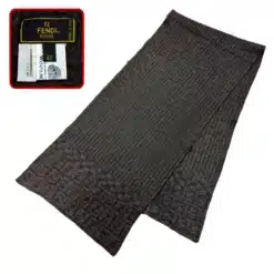 Fendi scarf with ff logo in brown color