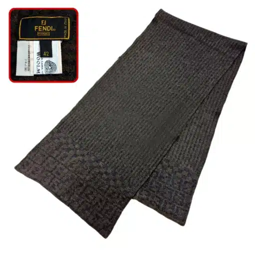 Fendi scarf with ff logo in brown color