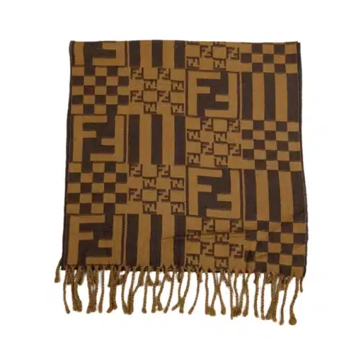 FENDI FF Logo Unisex Scarf - Wool Scarf - Image 2