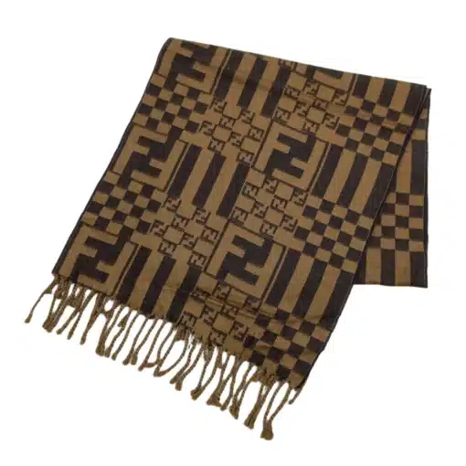 FENDI FF Logo Unisex Scarf - Wool Scarf - Image 3