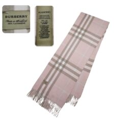 Burberry Check Cashmere Pink Scarf - Elegant Luxury for Every Season