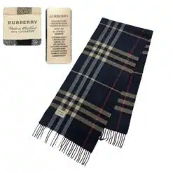 Luxurious Giant Check Burberry Scarf crafted from premium cashmere, featuring an oversized check pattern in classic Burberry tones for timeless elegance.