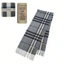 Burberry Cashmere Gray Scarf for Women – Lightweight, Comfortable, and Elegant