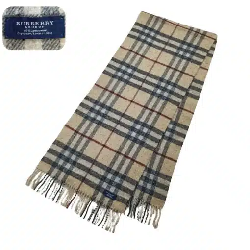 Burberry 100% Wool Beige Scarf
