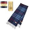 Burberry Cashmere Navy Blue Vintage Scarf – 100% Cashmere, Elegant and Timeless Scarf for Men and Women, Perfect for Any Occasion.