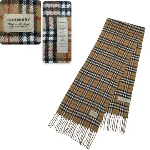 Burberry 100% Cashmere Beige Scarf