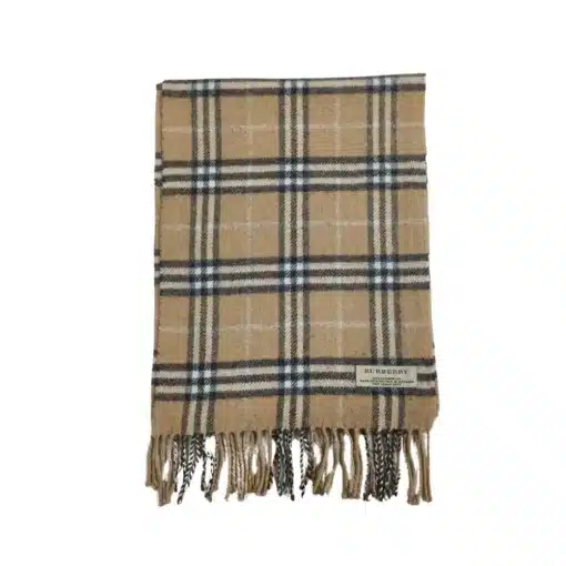 Burberry London 100% Lambswool Scarf - Beige - Image 2