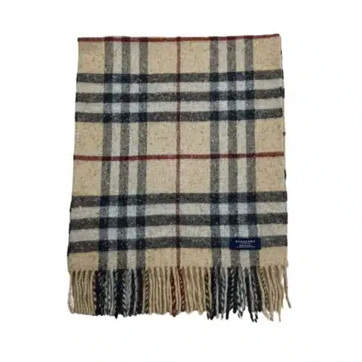 Burberry 100% Wool Beige Scarf - Image 2