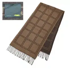FF Logo Fendi Scarf - Brown