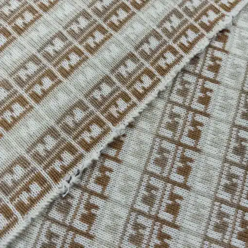 FENDI FF Logo Beige Wool Scarf - Image 5