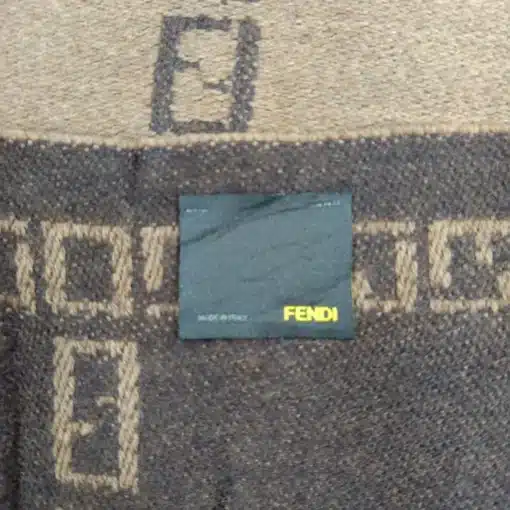 FF Logo Fendi Scarf - Brown - Image 3