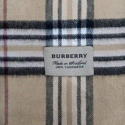Burberry 100% Cashmere Beige Scarf - Image 3