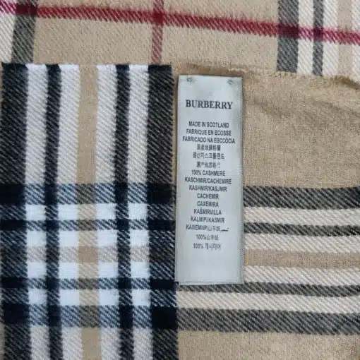 Burberry 100% Cashmere Beige Scarf - Image 4