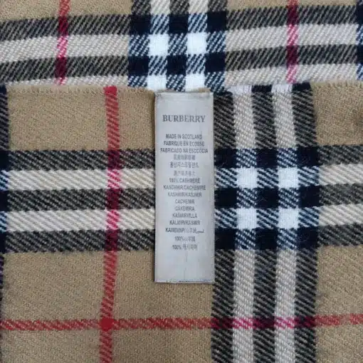 Burberry Cashmere Beige Vintage Scarf - Image 4