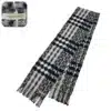 Burberry Cashmere Check Gray Scarf