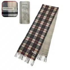 Burberry reversible beige cashmere scarf