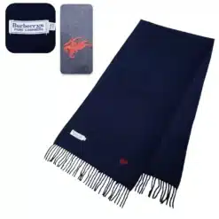 Burberry navy blue cashmere scarf