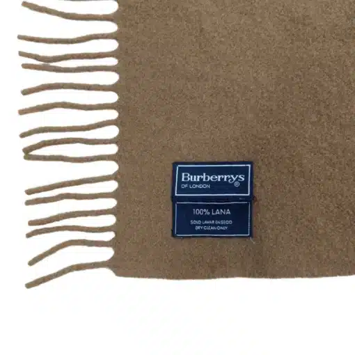 Burberrys Of London - Classic Beige Plain Wool Scarf - Image 3