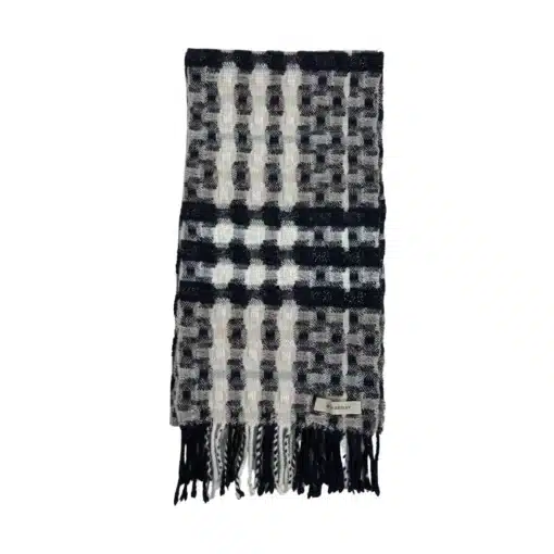Burberry Cashmere Check Gray Scarf - Image 3