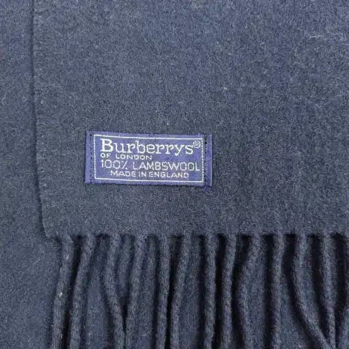 Burberry Scarf - Giant Blue Lambswool Scarf - Image 3