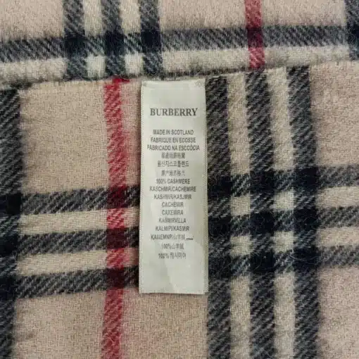 Burberry Cashmere Beige Vintage Scarf - Image 4
